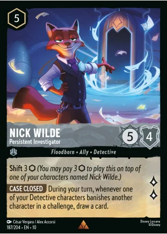 Nick Wilde - Persistent Investigator #187/204 — Whispers in the Well
