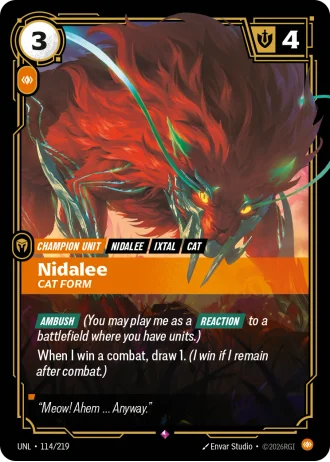 Nidalee, Cat Form #114/219 — Unleashed