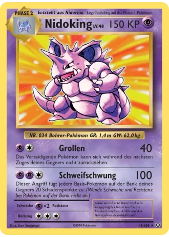 Nidoking #45/108 — Evolution