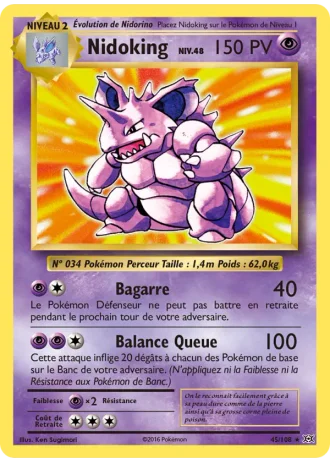 Nidoking #45/108 — Évolutions