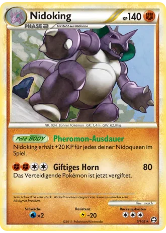 Nidoking #6/102 — Triumph