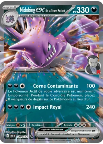 Nidoking-ex de la Team Rocket #119/182 — Rivalités Destinées