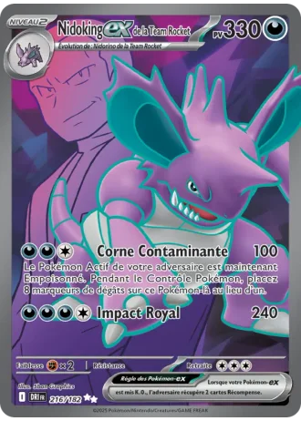 Nidoking-ex de la Team Rocket #216/182 — Rivalités Destinées