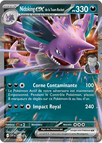 Nidoking-ex de la Team Rocket #217 — Écarlate & Violet Promos