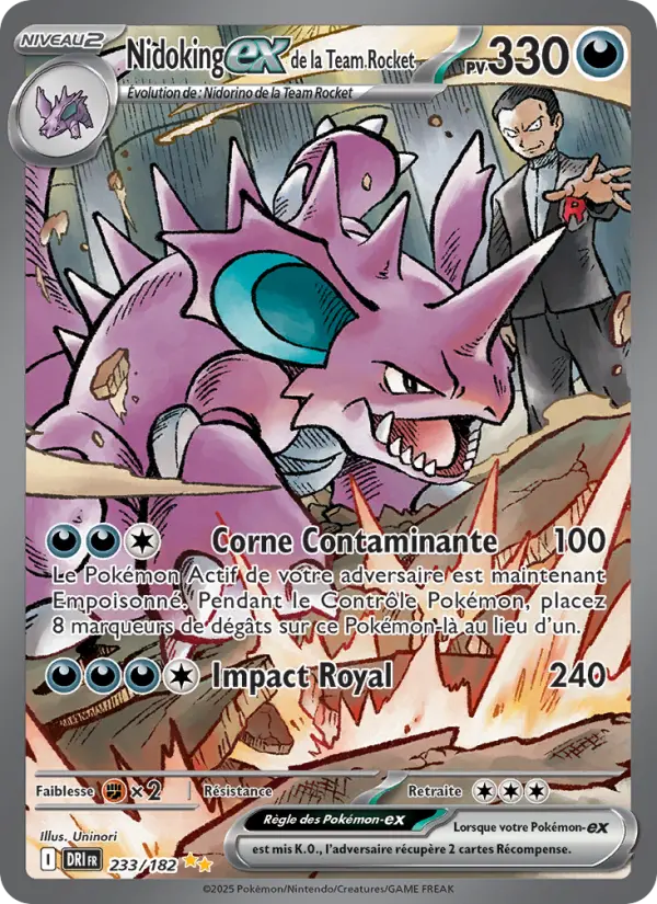 Nidoking-ex de la Team Rocket #233 — Rivalités Destinées