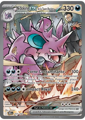 Nidoking-ex de la Team Rocket #233/182 — Rivalités Destinées