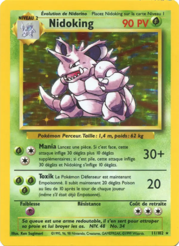Nidoking (première édition) #11 — Set de Base (1ère Édition)