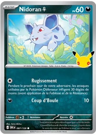 Nidoran♀ #087/128 — 30e Anniversaire