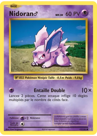 Nidoran♂ #43/108 — Évolutions