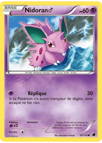 Nidoran♂ #43/116 — Glaciation Plasma