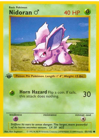 Nidoran♂ #55/102 — Base Set