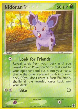 Nidoran♀ #70/112 — EX RossoFuoco e VerdeFoglia