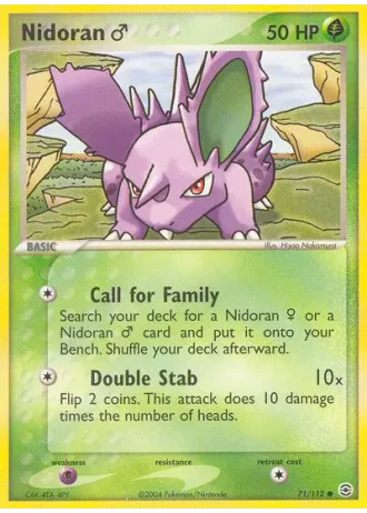 Nidoran♂ #71 — EX Feuerrot & Blattgrün