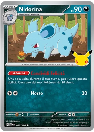 Nidorina #088/128 — 30° Anniversario