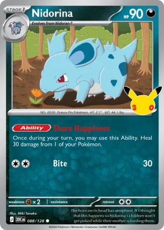 Nidorina #088/128 — 30th Celebration