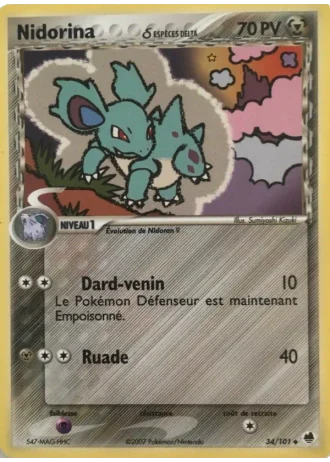Nidorina #34/101 — EX Île des Dragons