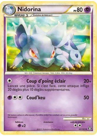 Nidorina #45/102 — Triomphant