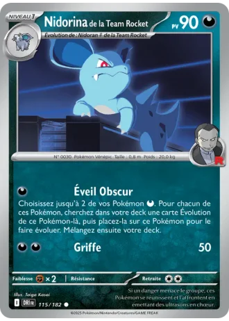 Nidorina de la Team Rocket #115/182 — Rivalités Destinées