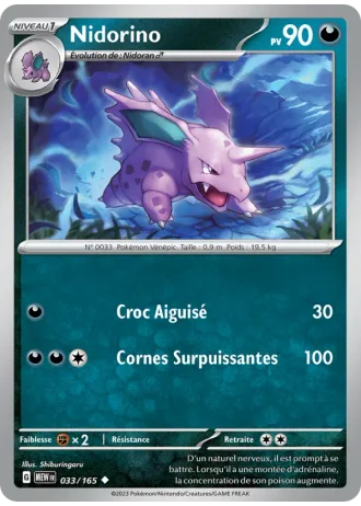 Nidorino #033 — 151