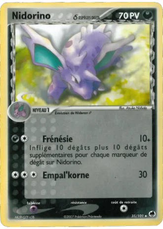 Nidorino #35 — EX Île des Dragons