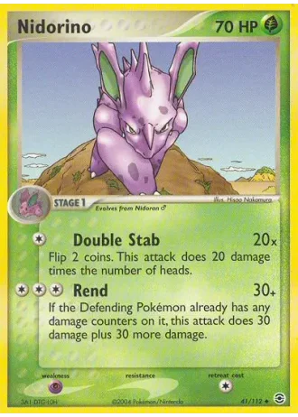 Nidorino #41/112 — EX RossoFuoco e VerdeFoglia