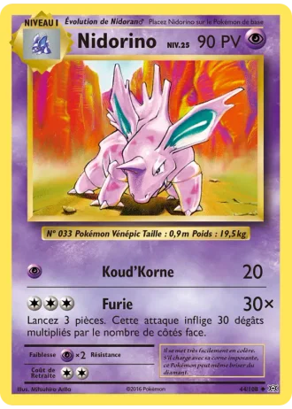 Nidorino #44 — Évolutions