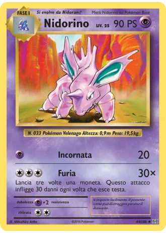 Nidorino #44/108 — Evoluzioni