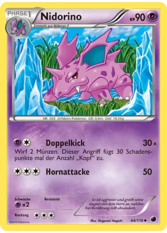 Nidorino #44/116 — Plasma-Frost