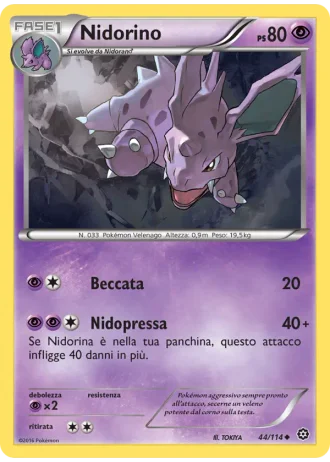 Nidorino #44/114 — Vapori Accesi