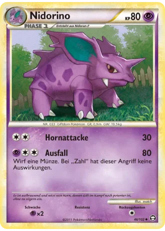 Nidorino #46/102 — Triumph