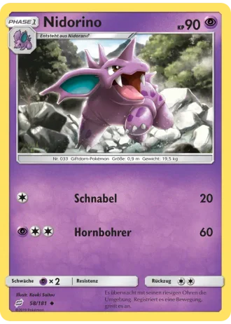 Nidorino #58/181 — Teams sind Trumpf
