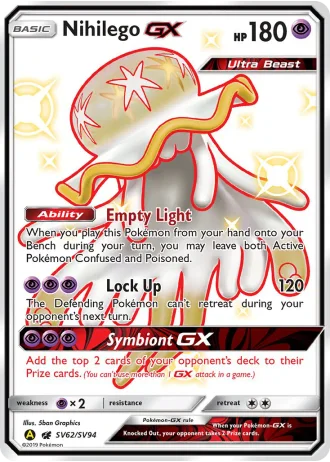 Nihilego GX SV62/94 — Shiny Vault (Hidden Fates)