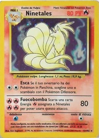 Ninetales (1ª Edizione) #12/102 — Set Base (1ª Edizione)