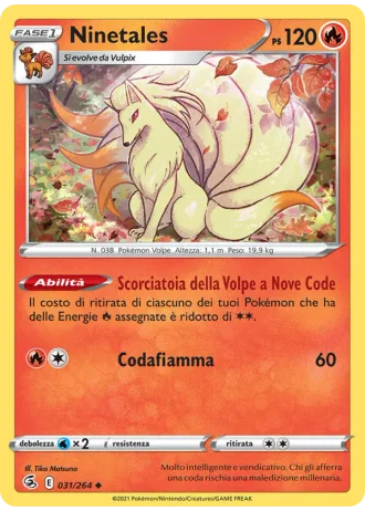 Ninetales #31 — Colpo Fusione