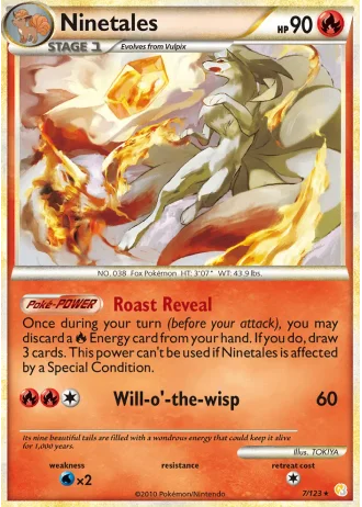 Ninetales #7/123 — HeartGold SoulSilver