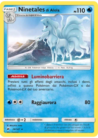 Ninetales di Alola #28/147 — Ombre Infuocate