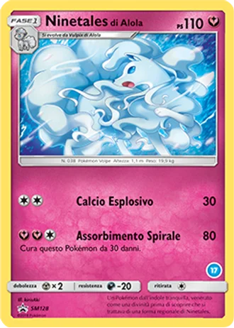 Ninetales di Alola SM128 — Sole e Luna Promos