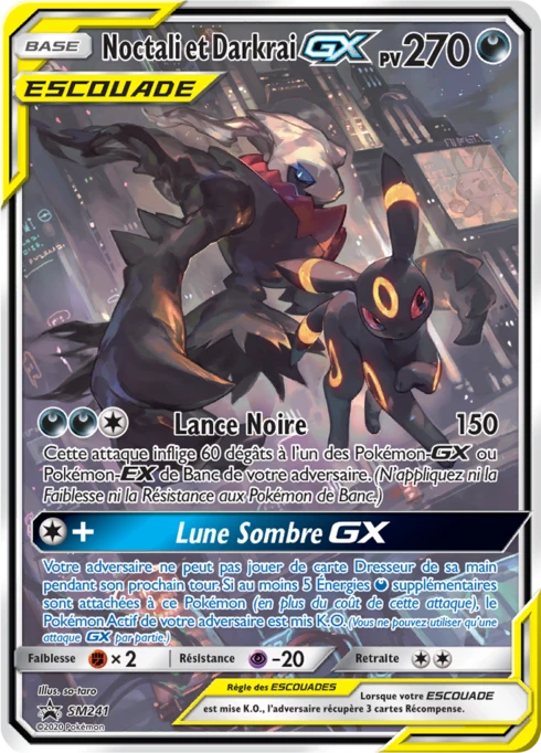 Noctali et Darkrai GX SM241 — Soleil & Lune Promos
