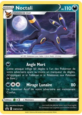 Noctali SWSH129 — Épée & Bouclier Promos