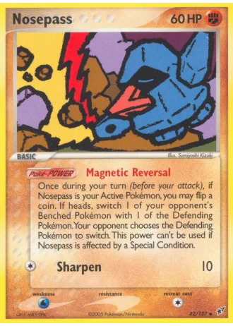 Nosepass #42/107 — EX Deoxys