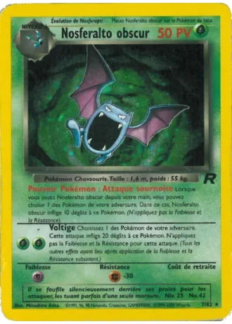 Nosferalto obscur (première édition) #7/82 — Team Rocket (1ère Édition)