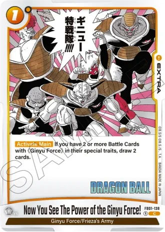 Now You See The Power of the Ginyu Force! SB02-138 — Manga Booster 02 (SB02)