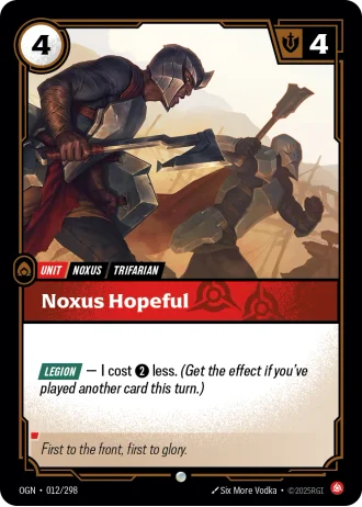 Noxus Hopeful #012/298 — Origins