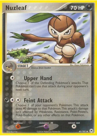 Nuzleaf #45/101 — EX Leggende Nascoste