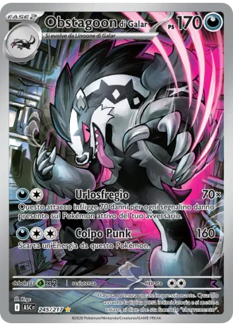 Obstagoon di Galar #245 — Ascesa Eroica