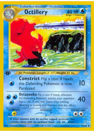 Octillery (1st Edition) #34/64 — Neo Revelation (1st Edition)