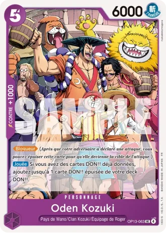 Oden Kozuki (OP13-063) — Successeurs (OP13)