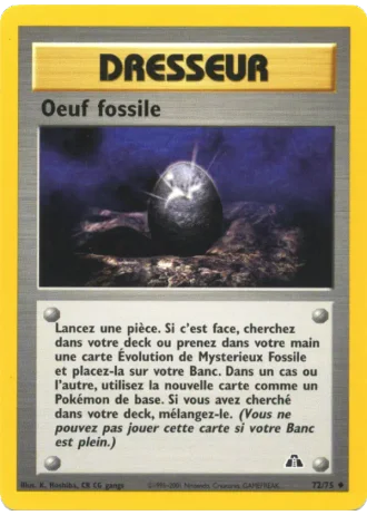 Oeuf fossile (première édition) #72/75 — Neo Discovery (1ère Édition)