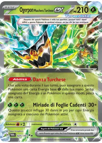Ogerpon Maschera Turchese ex #025 — Crepuscolo Mascherato