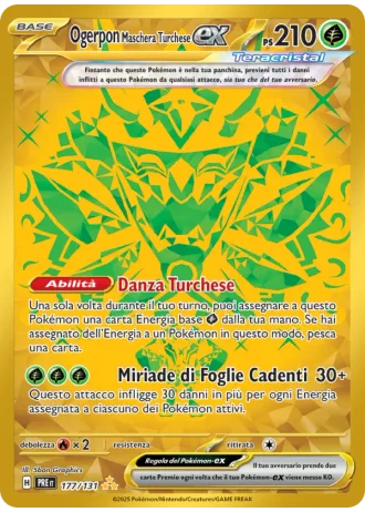 Ogerpon Maschera Turchese ex #177/131 — Evoluzioni Prismatiche